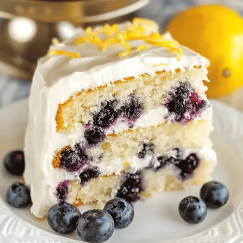 Lemon Blueberry Delight Cake