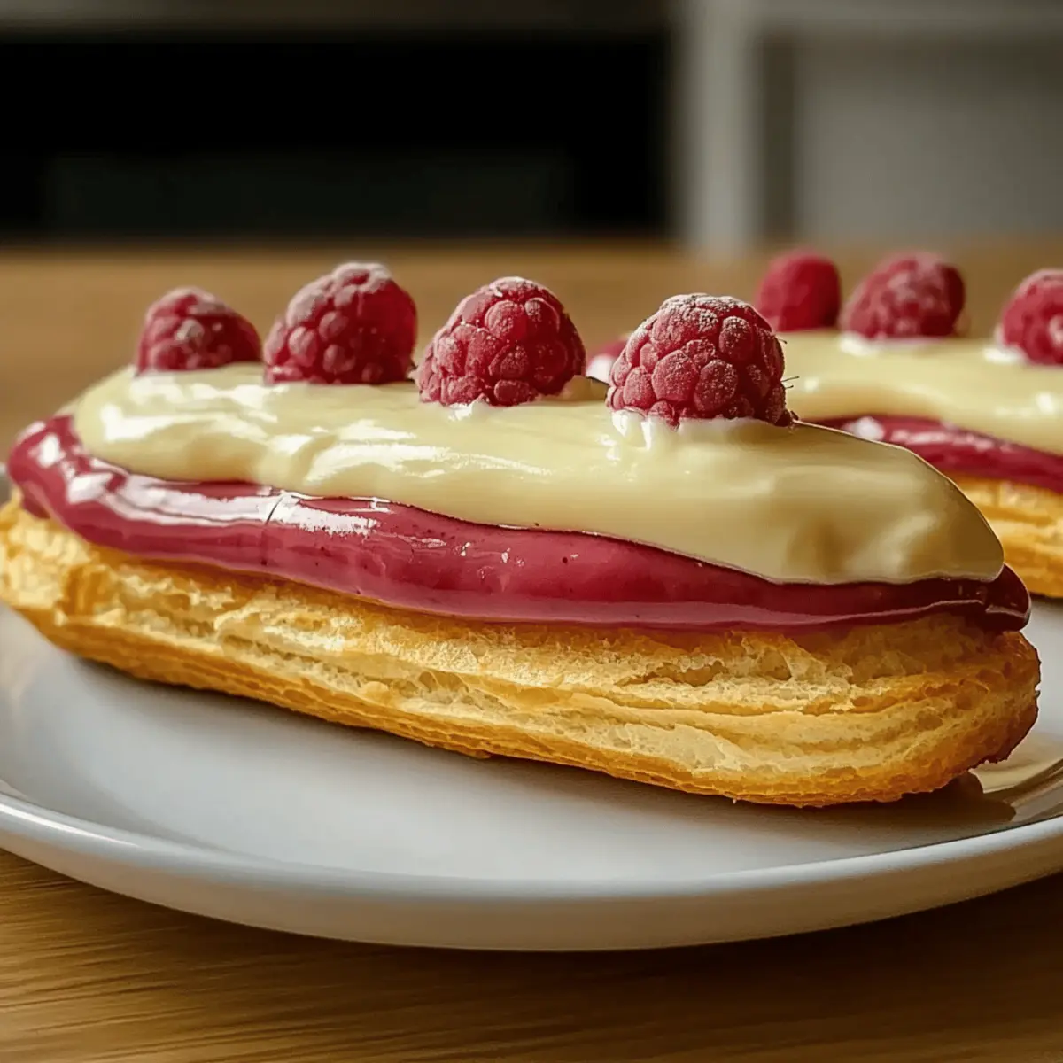Lemon Raspberry Eclairs