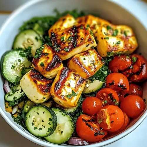 Grilled Halloumi Veggie Bowl