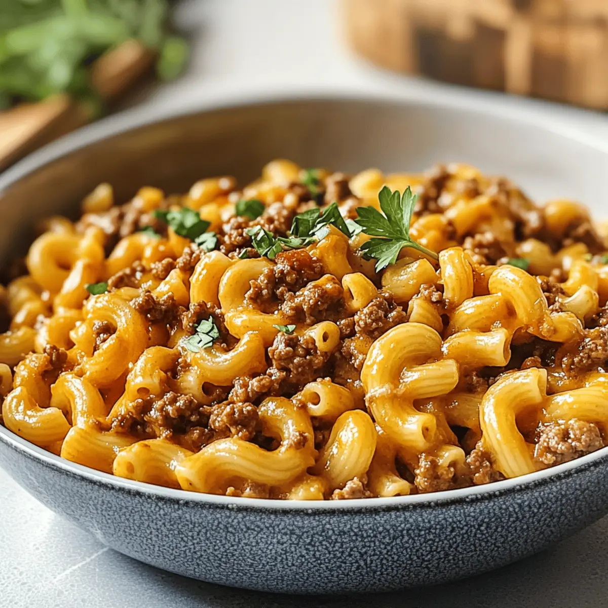 One-Pot Cheeseburger Macaroni