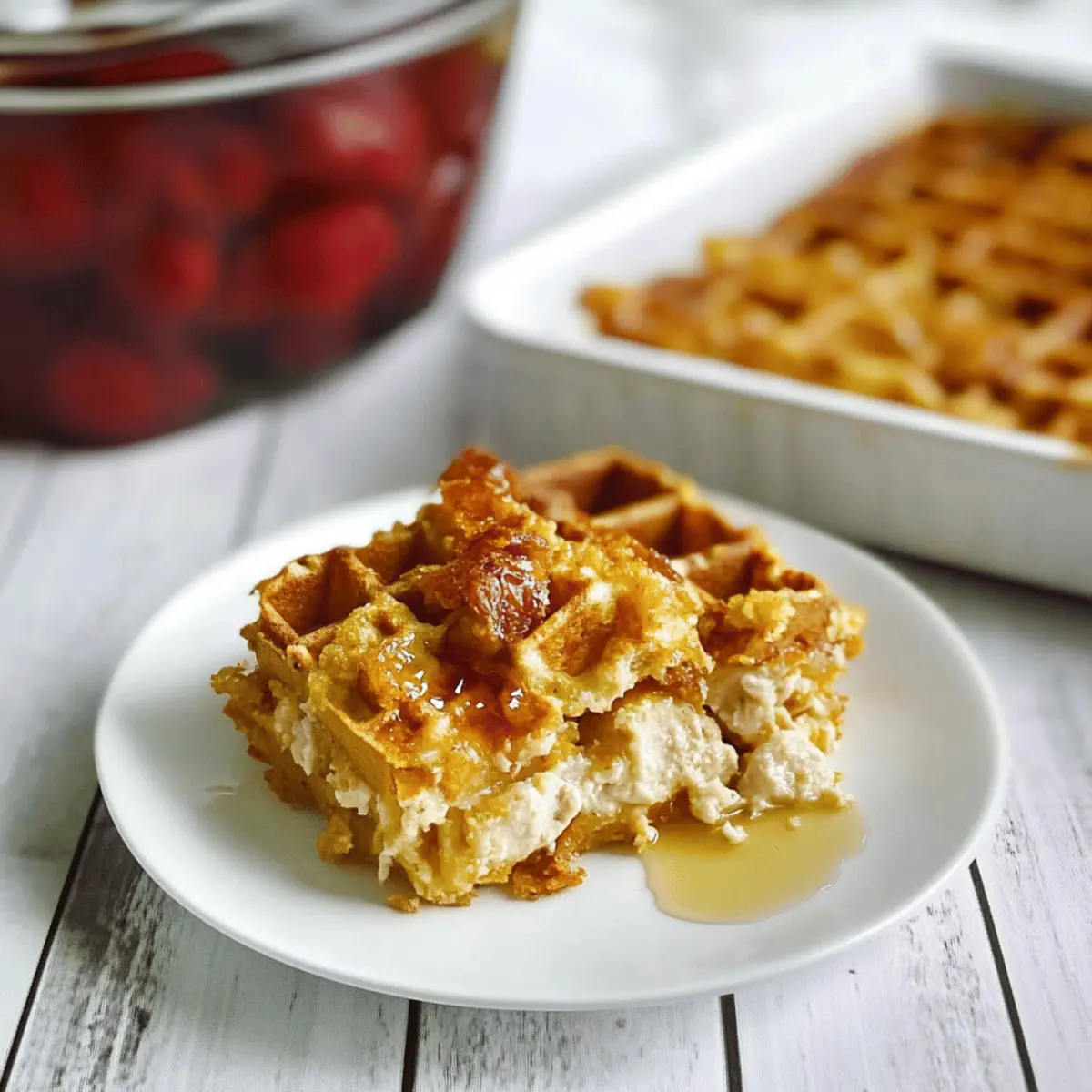 Chicken and Waffle Casserole