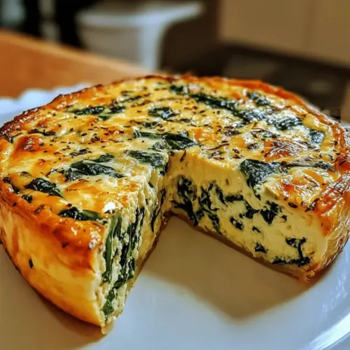 Cottage Cheese and Spinach Crustless Quiche