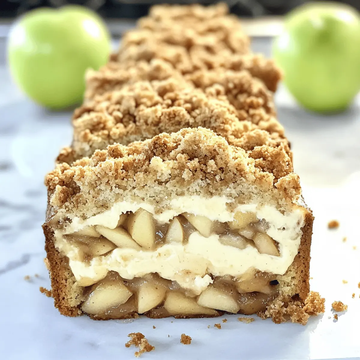 Apple Crisp Cheesecake Bread sugn3r