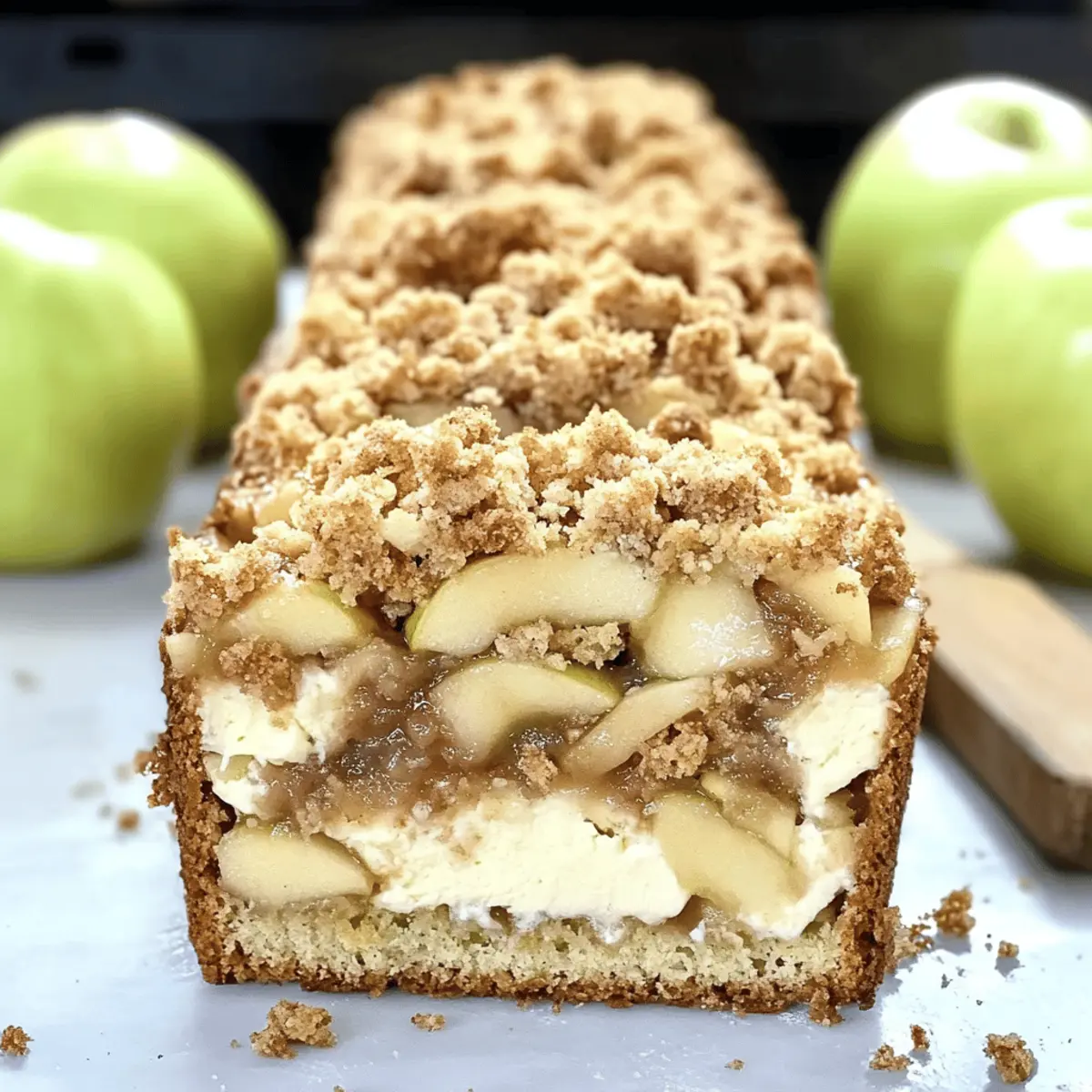 Apple Crisp Cheesecake Bread whiiso