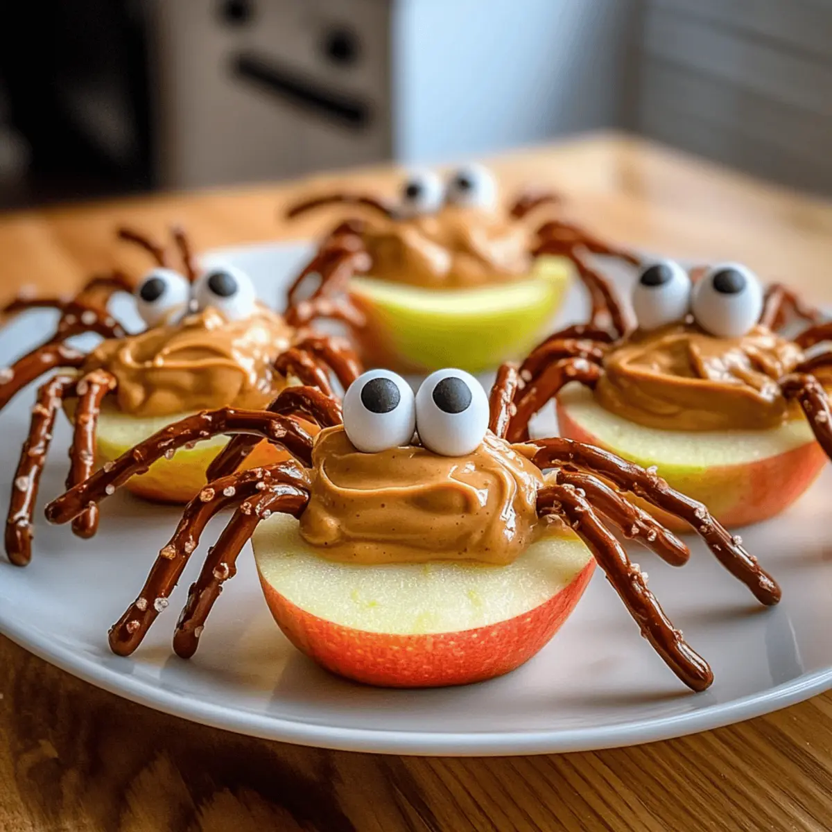Apple Spiders Halloween Snack schc1h