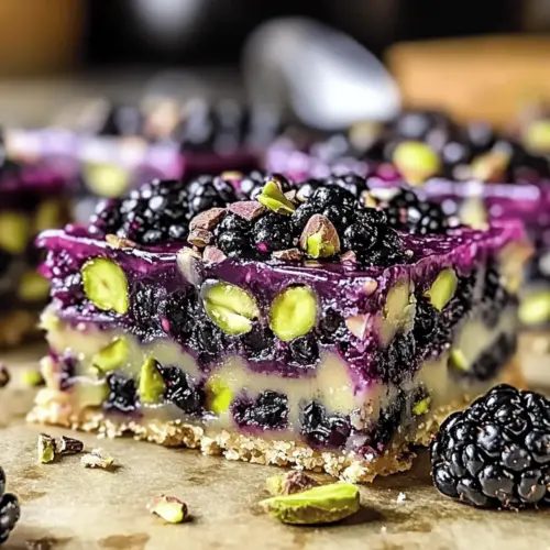 Blackberry Pistachio Dream Bars