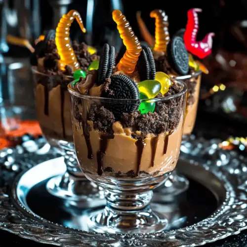 Boozy Dirt Cake with Whiskey Caramel Sauce