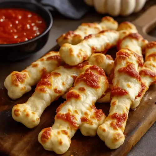 Cheesy Halloween Breadstick Bones