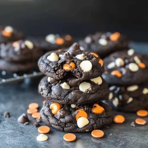 Dark Chocolate Halloween Chip Cookies