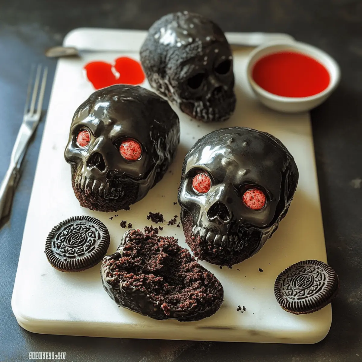 dark chocolate oreo mini skull cakes chva2c