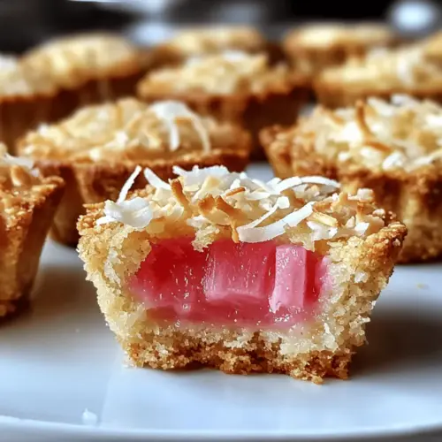 Rhubarb Coconut Macaroon Tarts