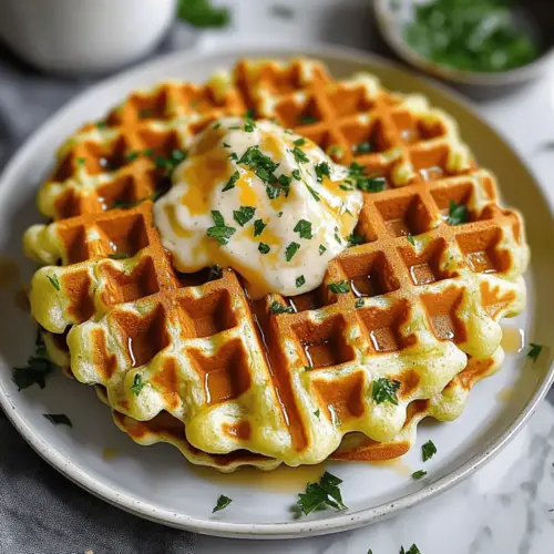 Cheesy Cauliflower Waffles
