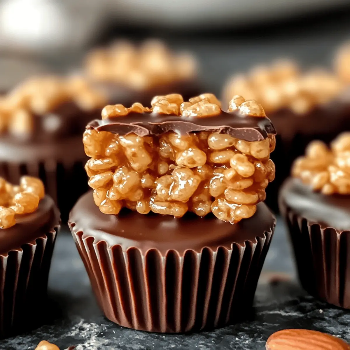 Chocolate Peanut Butter Rice Krispie Cups kykn20