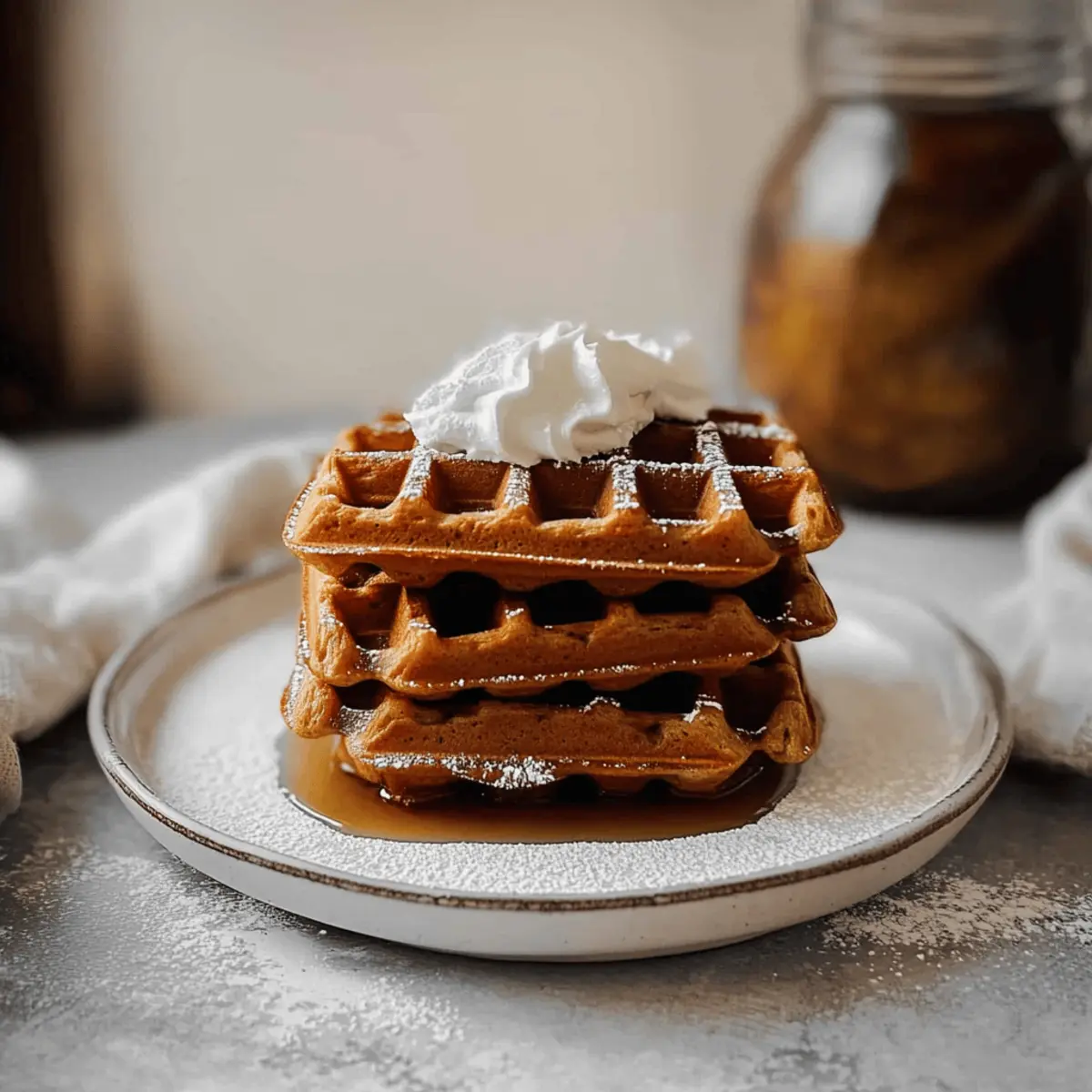 Christmas Morning Gingerbread Waffles rdrryw