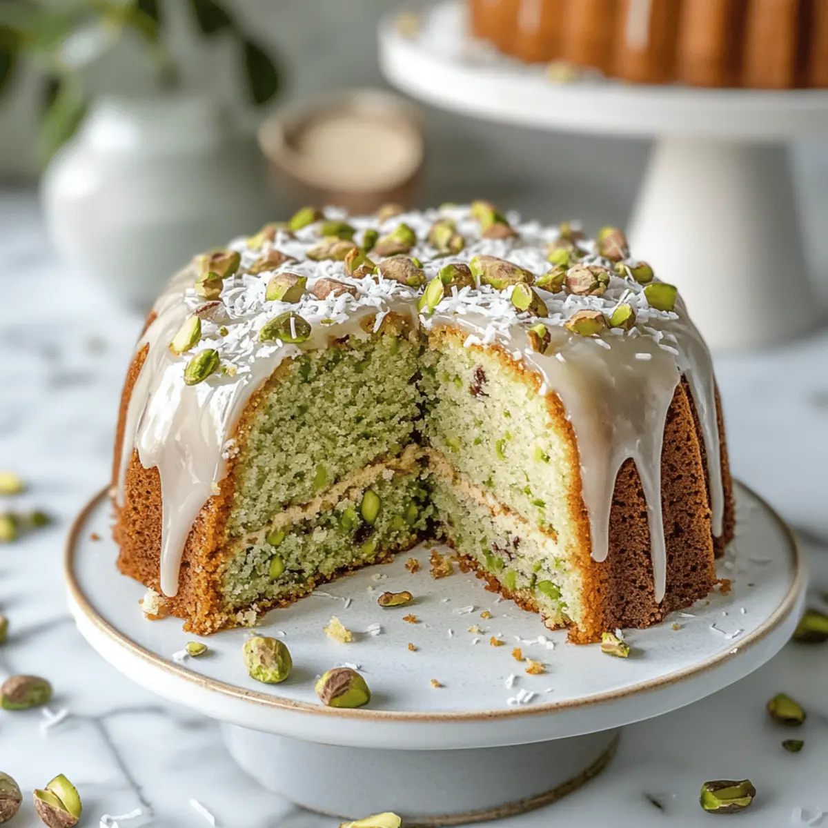 Coconut and Pistachio Pudding Cake e707ve