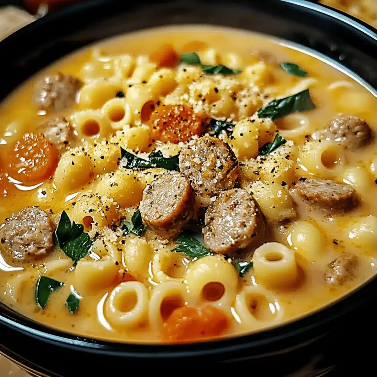 Creamy Parmesan Italian Sausage Ditalini Soup evejap