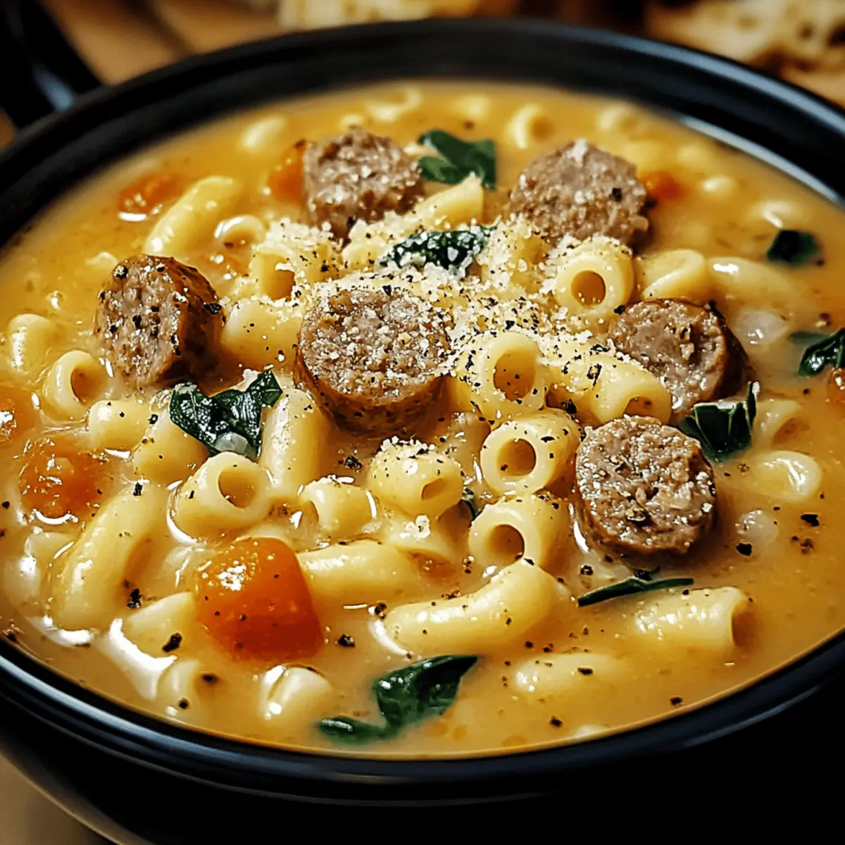 Creamy Parmesan Italian Sausage Ditalini Soup it94ig