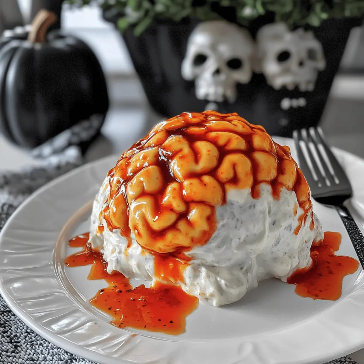 Halloween Brain Dip Appetizer uvkrcc