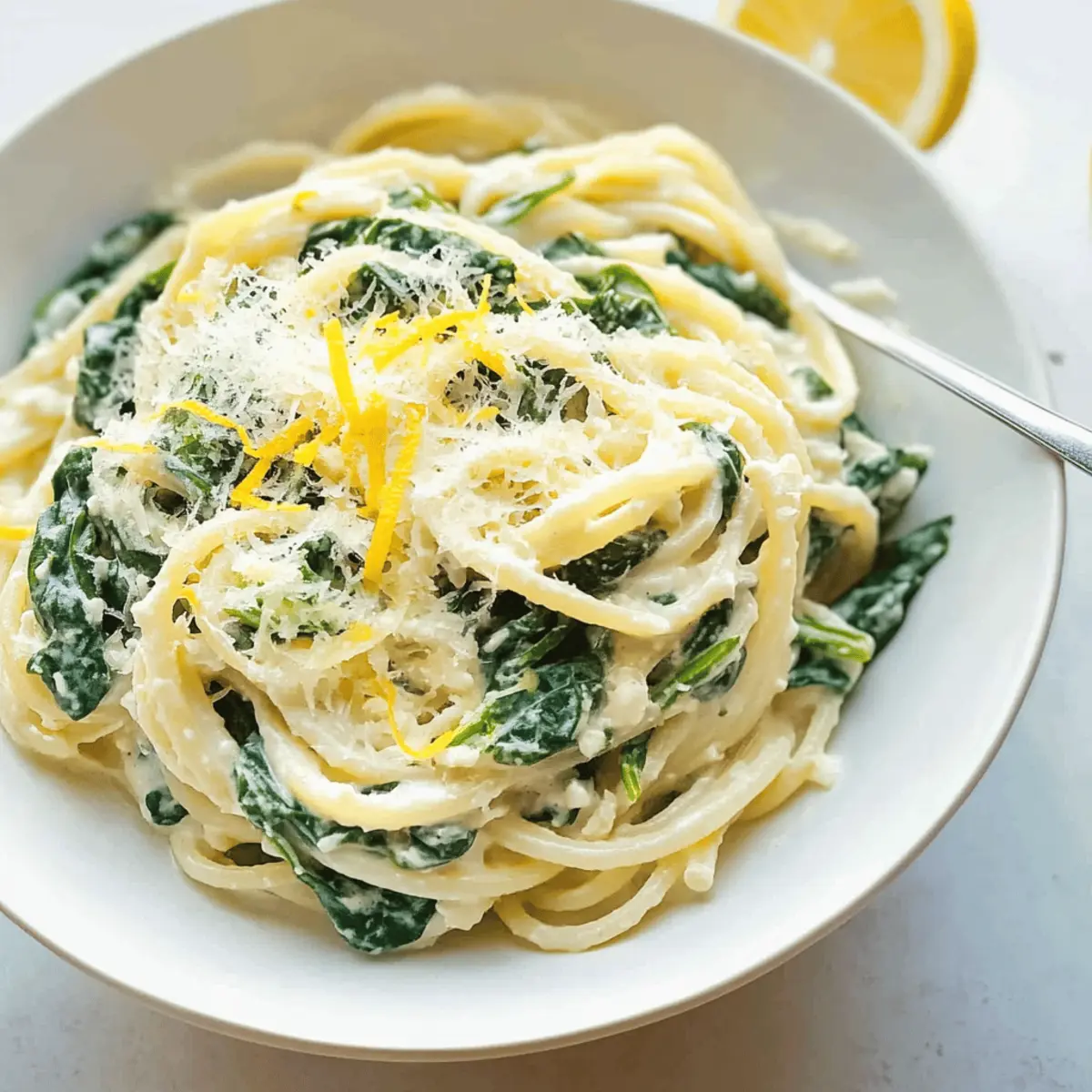 LEMON RICOTTA PASTA SPINACH opblwb