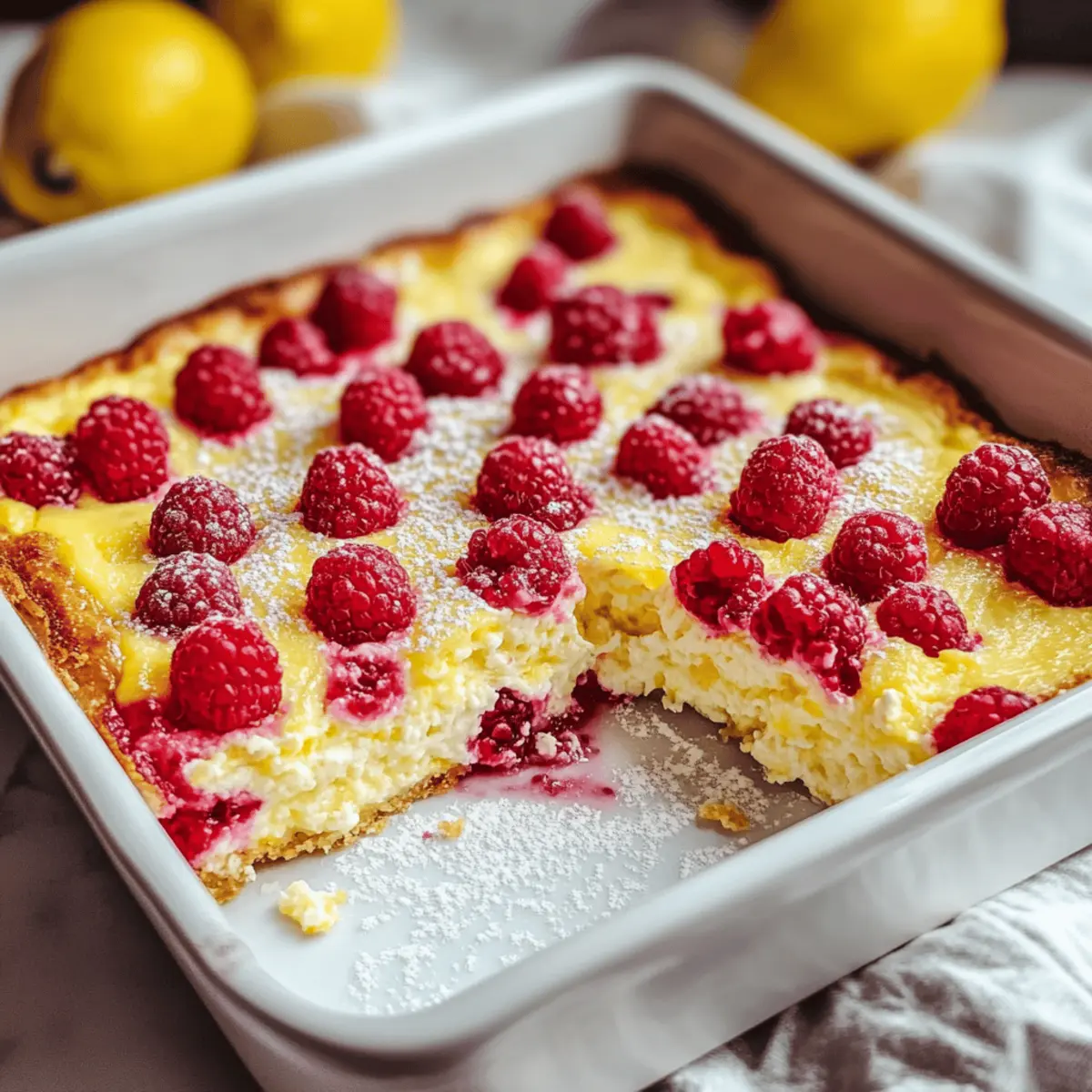 Lemon Raspberry Cottage Cheese Bake inanhv