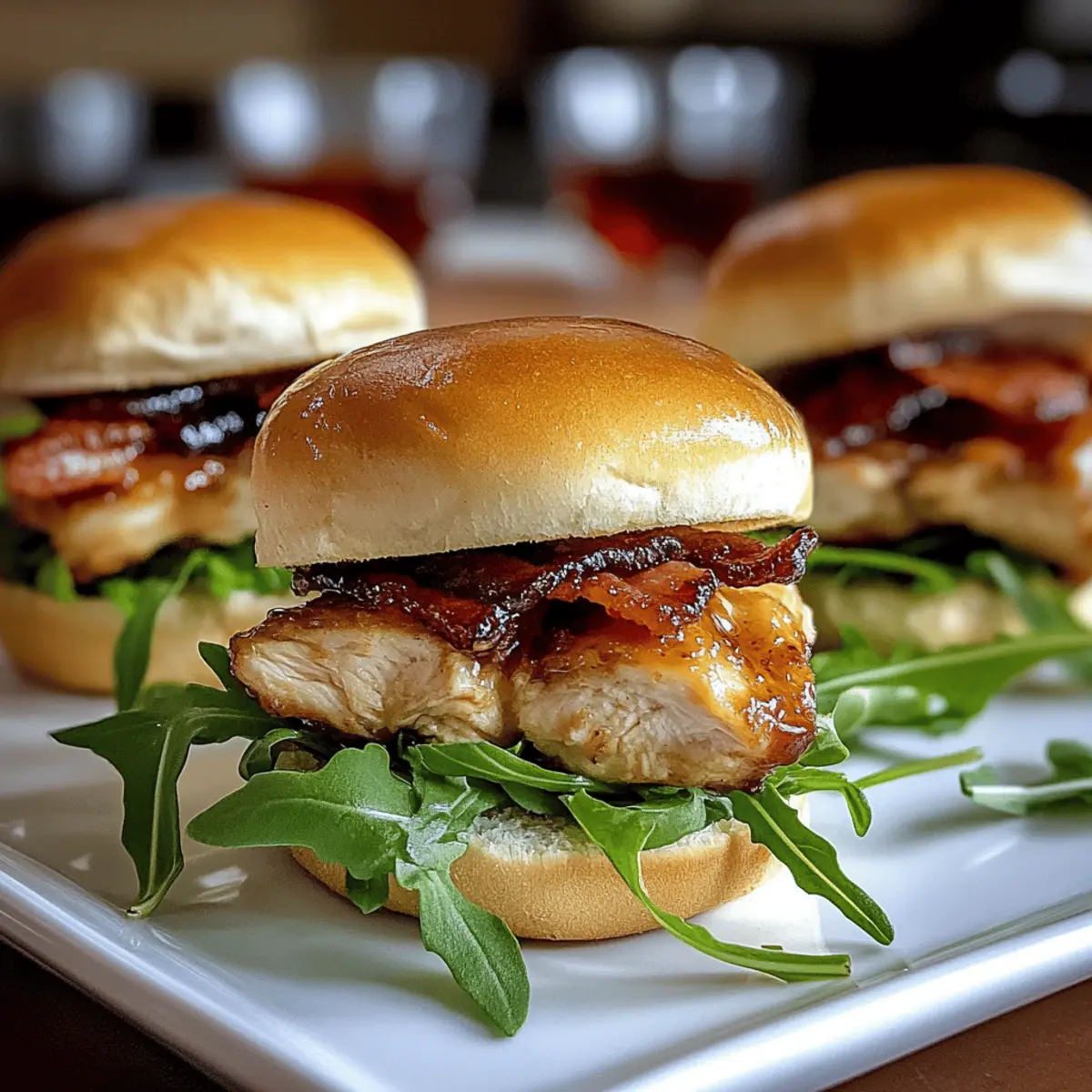Maple Chicken Bacon Sliders qcqmka