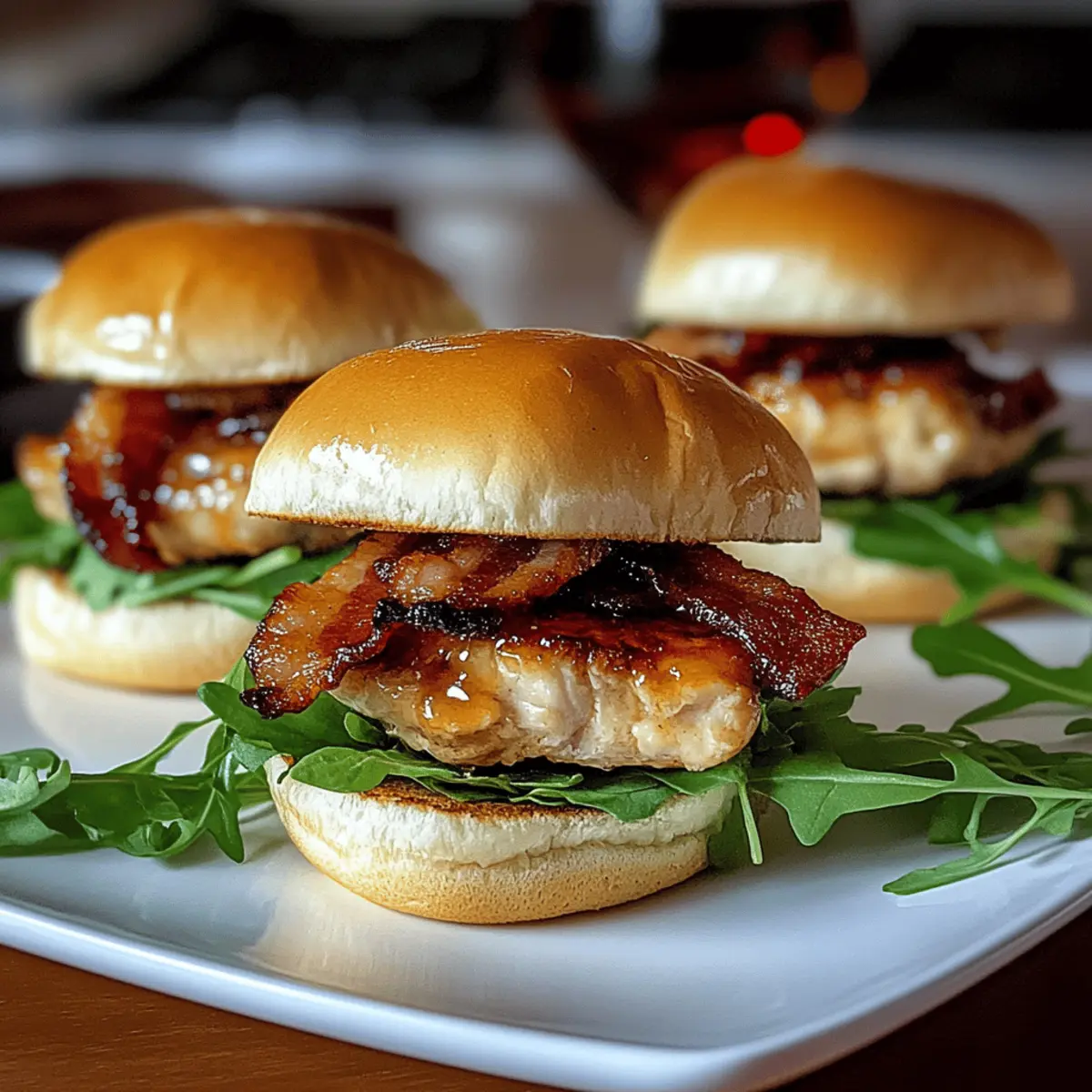 Maple Chicken Bacon Sliders rtrpsu