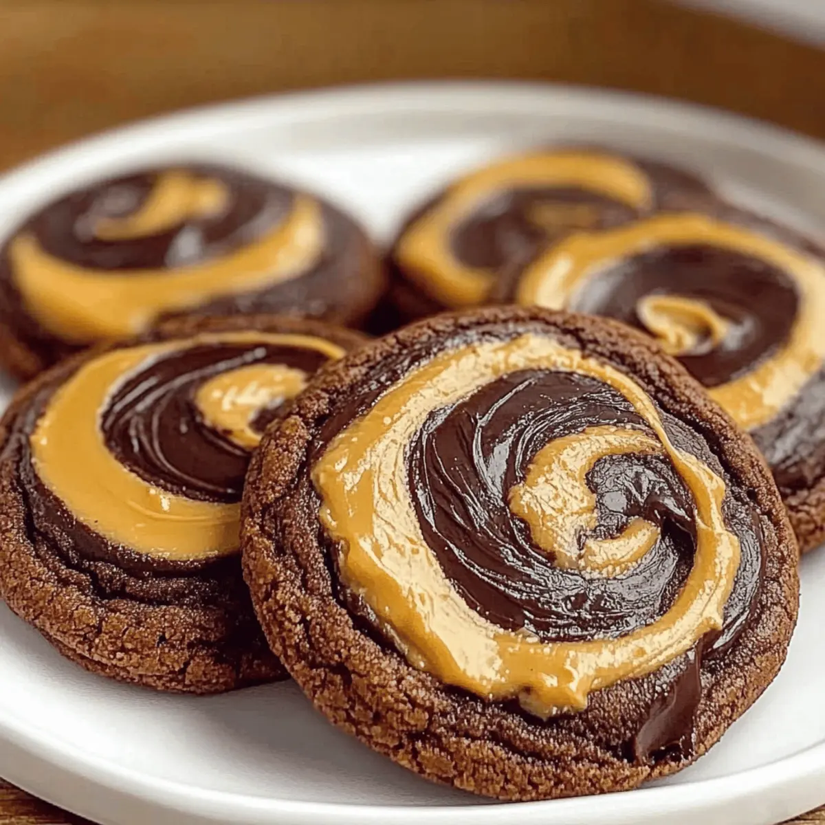 Peanut Butter Chocolate Swirl Cookies uhmcya