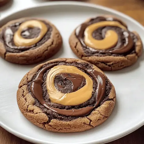 Peanut Butter Chocolate Swirl Cookies