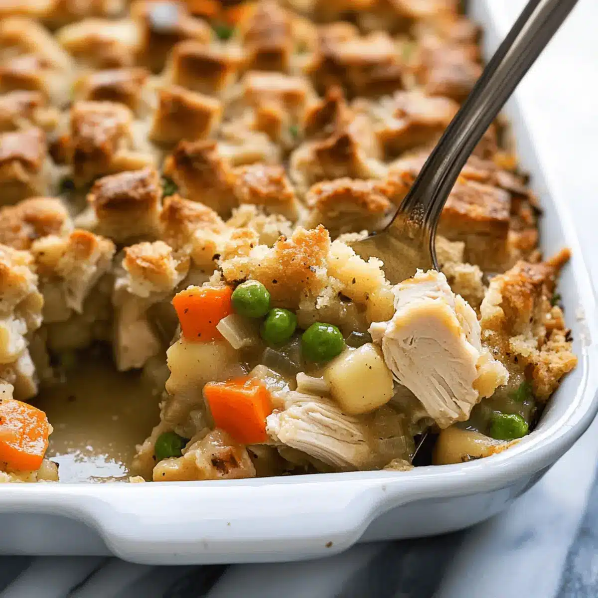 Thanksgiving Turkey Pot Pie with Stuffing Crust prl8bt
