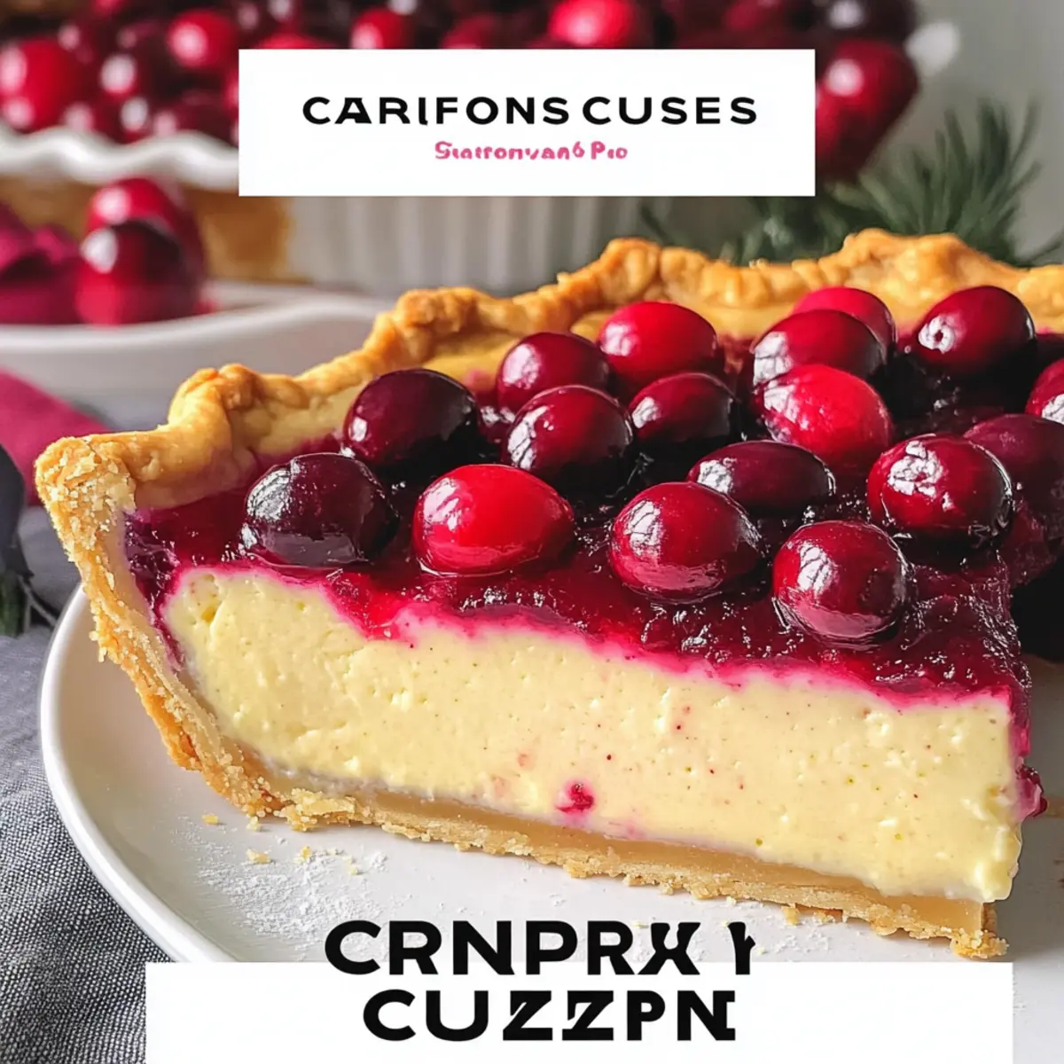 Cranberry Custard Pie