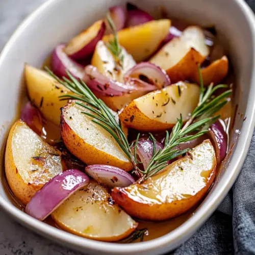 Savory Baked Pears with Rosemary for a Sweet Surprise 8 https://www.sprinklesandsprouts.com/wp-content/uploads/2019/11/Savory-Baked-Pears-3.jpg