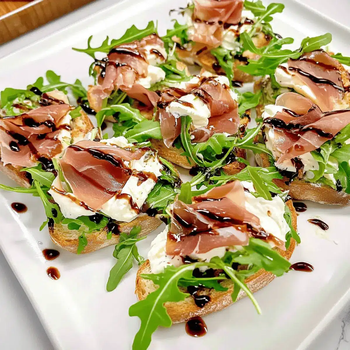 Boursin Prosciutto Arugula Crostini tt95lo