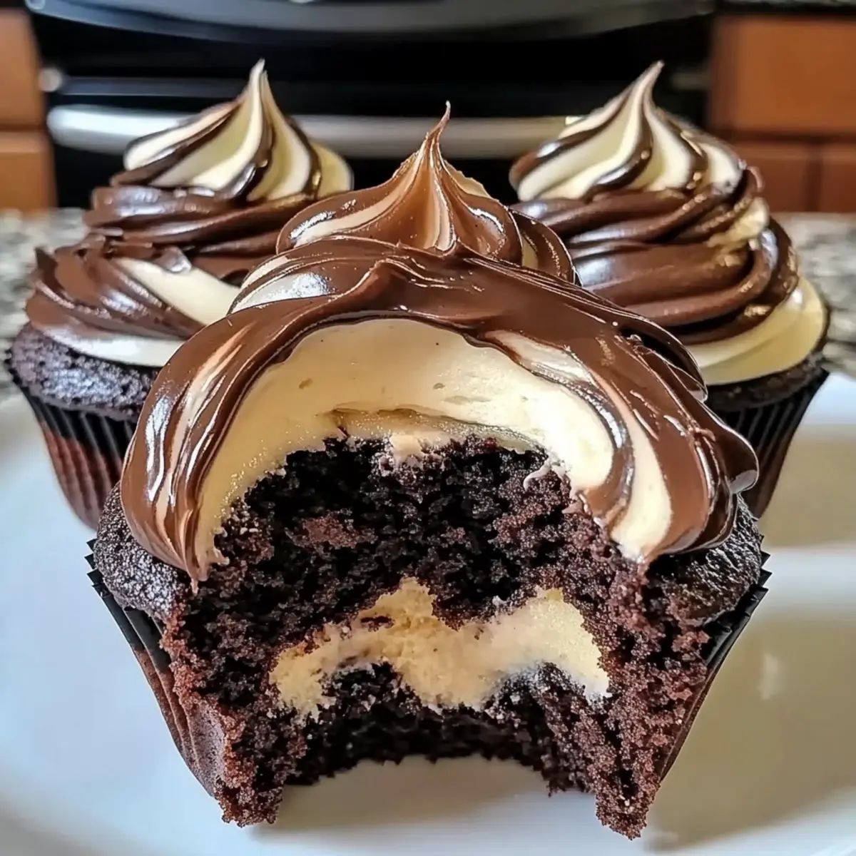 Chocolate Coffee Cream Cupcakes