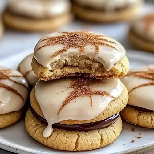 White Chocolate Dipped Chewy Maple Cookies