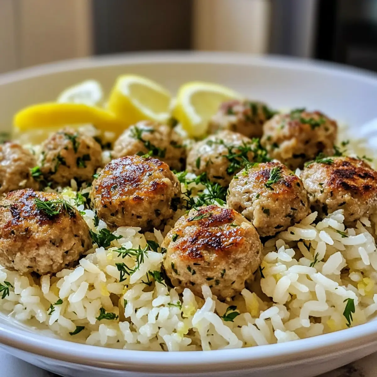 Greek Turkey Meatballs with Zesty Herb Rice for Family Fun 3 c11bb240 5dab 4fa1 84d8
