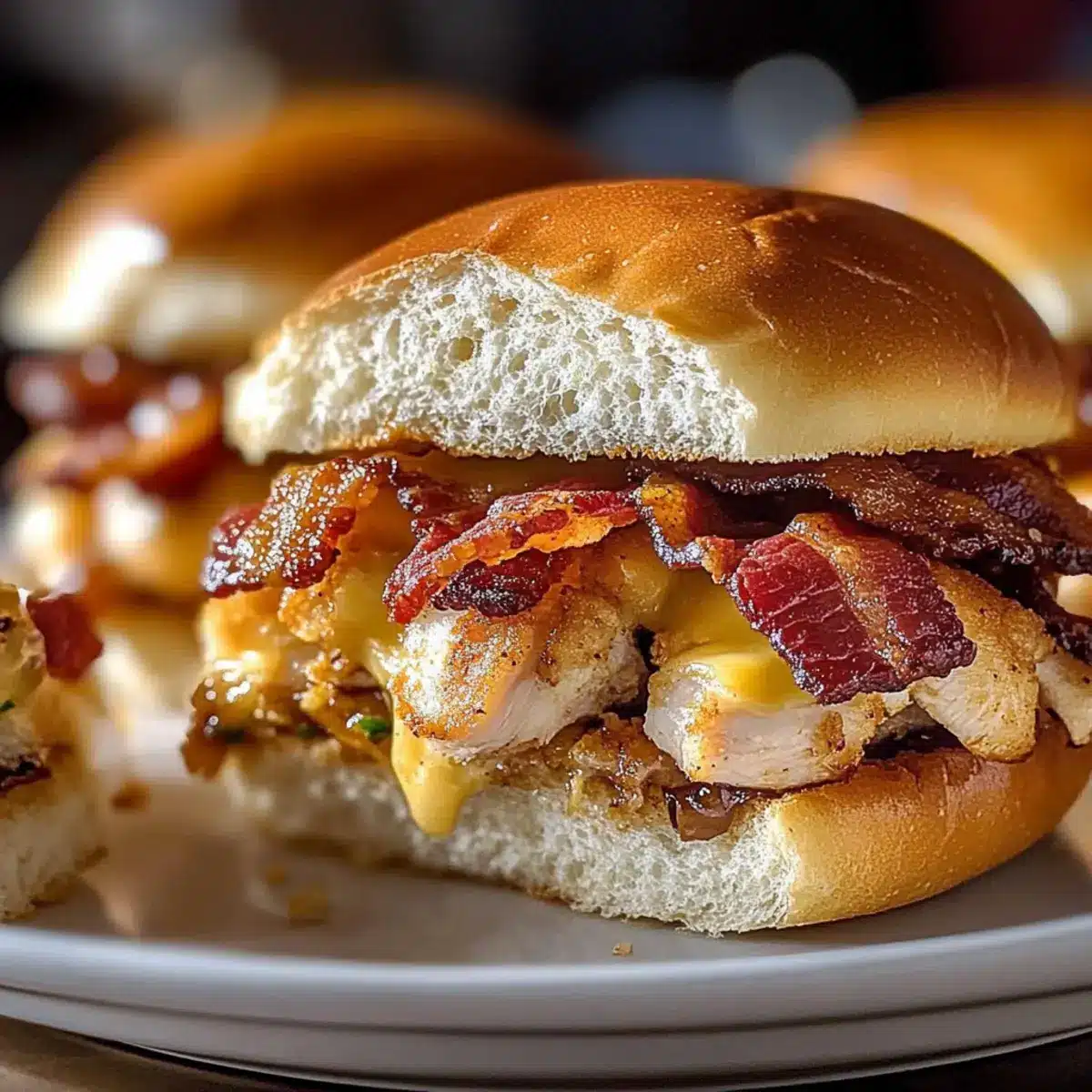 Maple Chicken Bacon Sliders