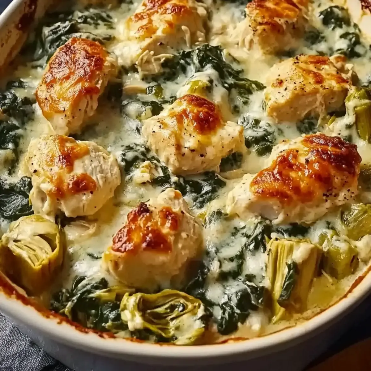 Spinach and Artichoke Chicken Casserole