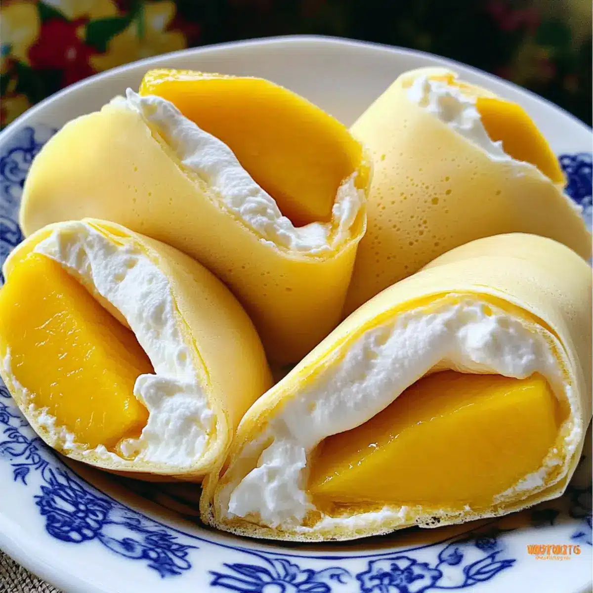 Pillowy Mango Pancakes