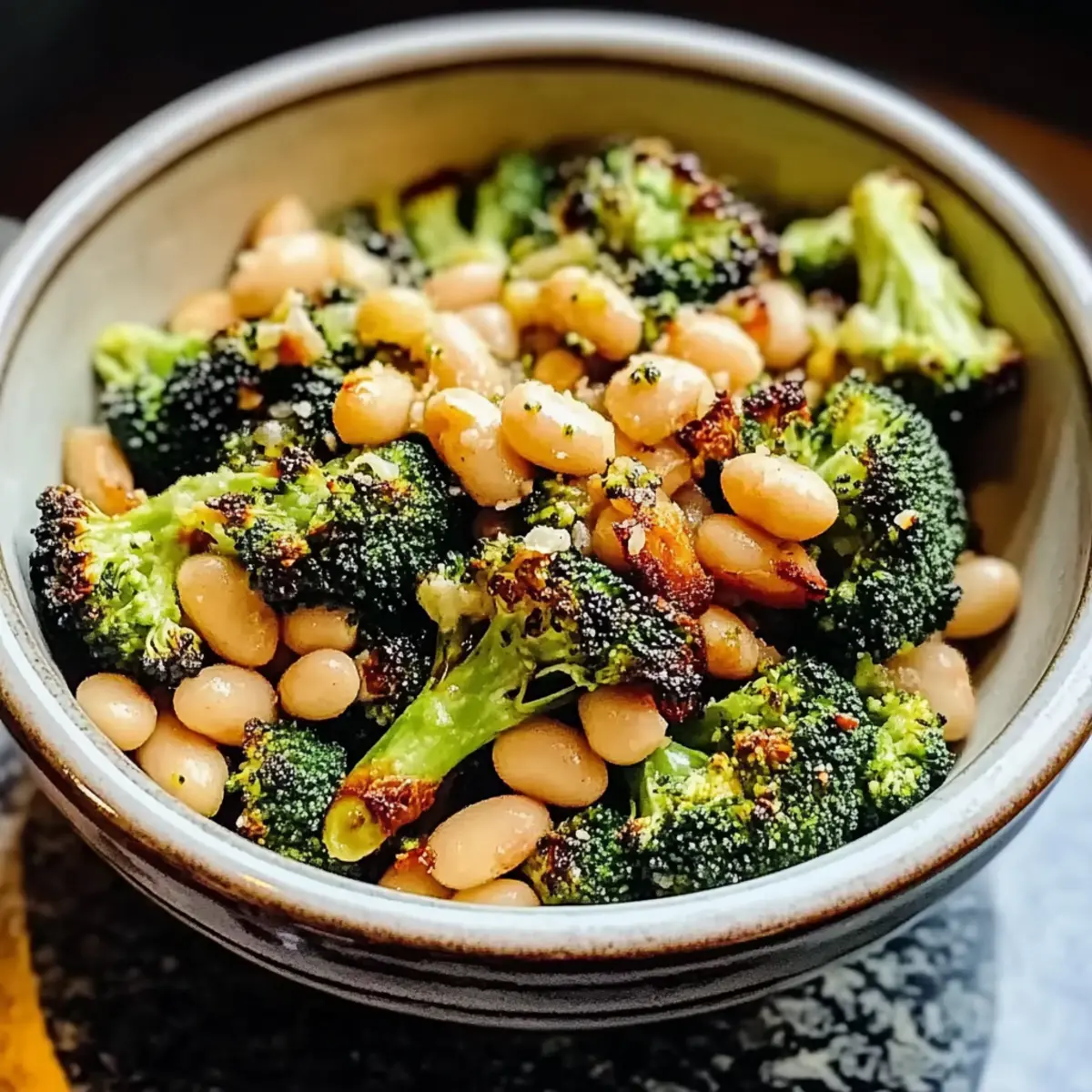 Roasted Broccoli and White Beans