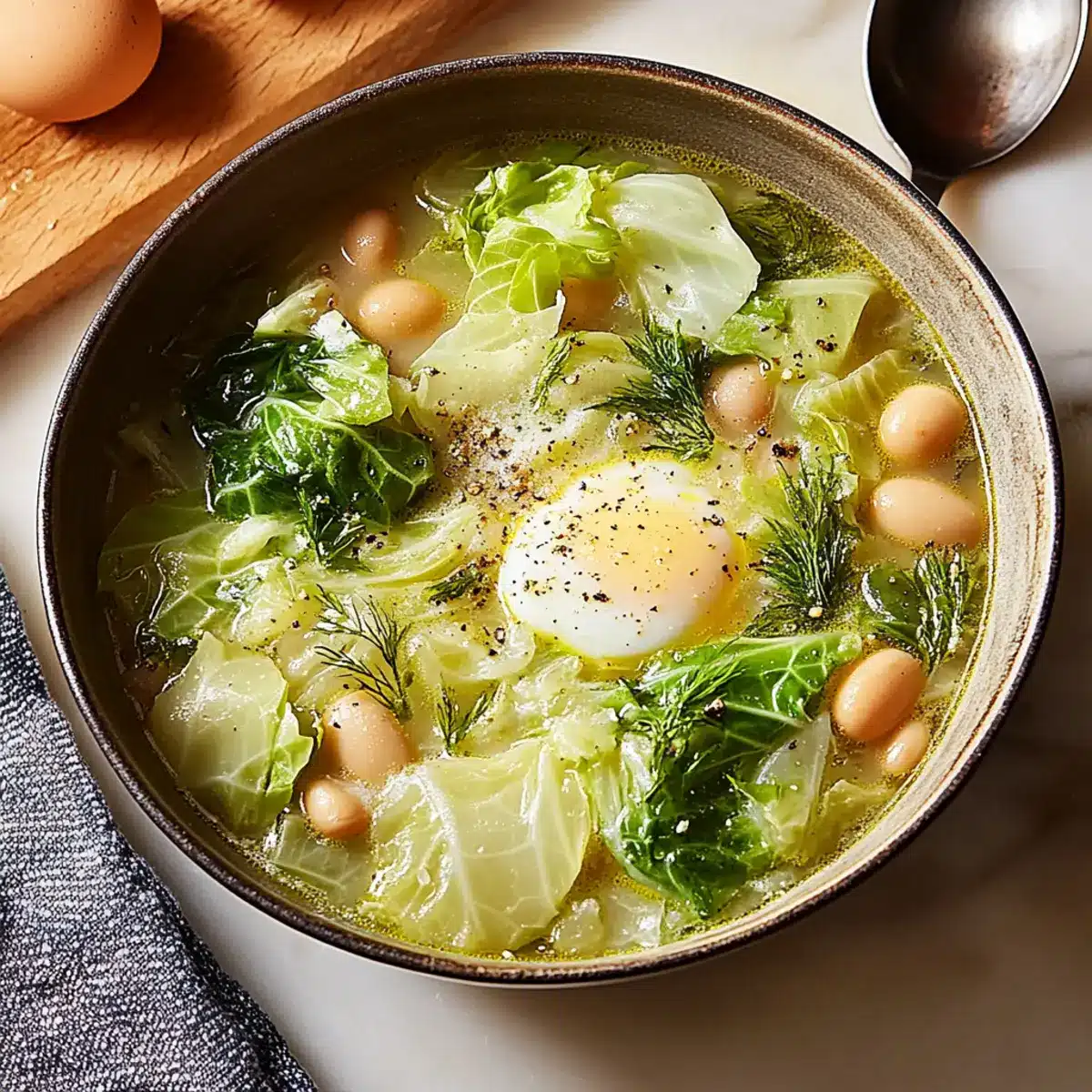 Garlicky Cabbage Soup