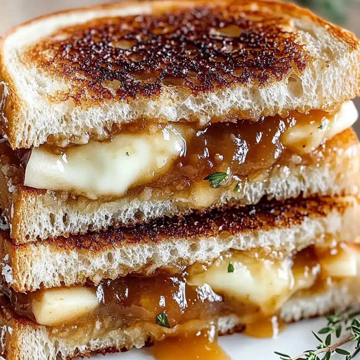 Apple Butter Brie Grilled Cheese