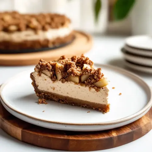 Vegan Apple Crumble Cheesecake