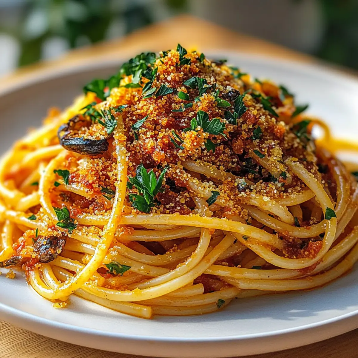 Pasta Sardine Crumble