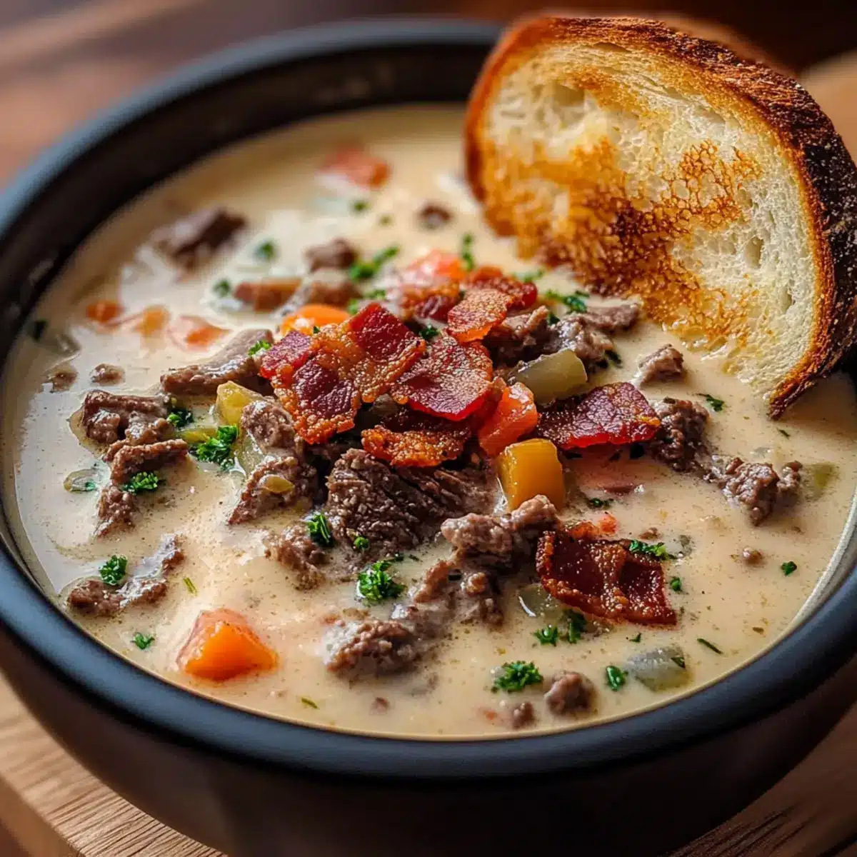 Philly Cheesesteak Soup with Bacon and Cheesy Toast Delight 2 96648168 5099 4e66 b088 92ea64041072bl apsahs