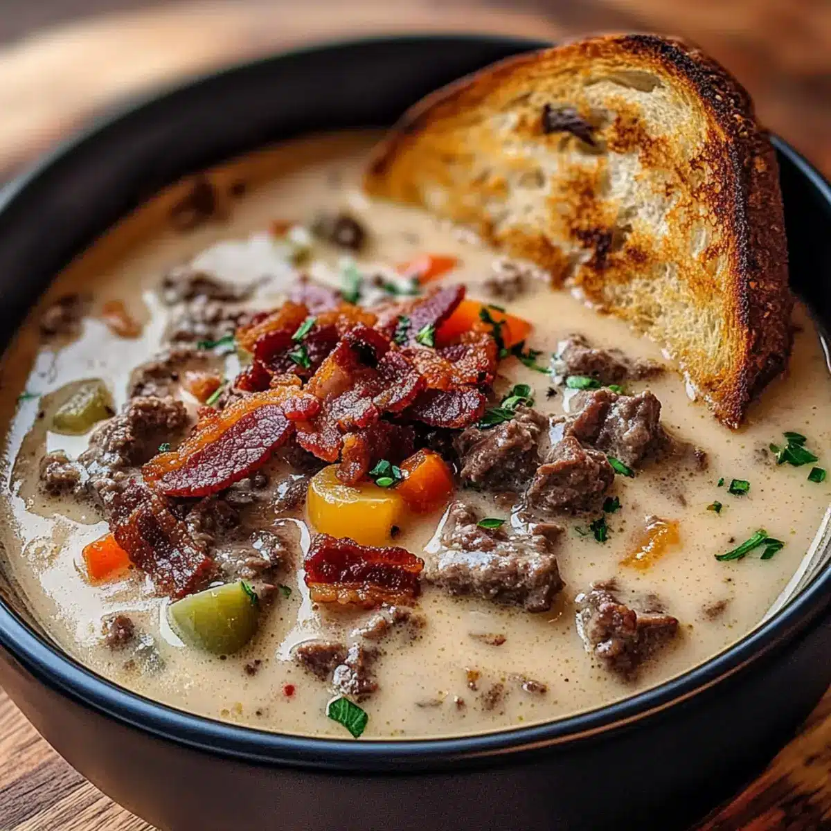 Philly Cheesesteak Soup with Bacon and Cheesy Toast Delight 3 96648168 5099 4e66 b088 92ea64041072br i88dlh