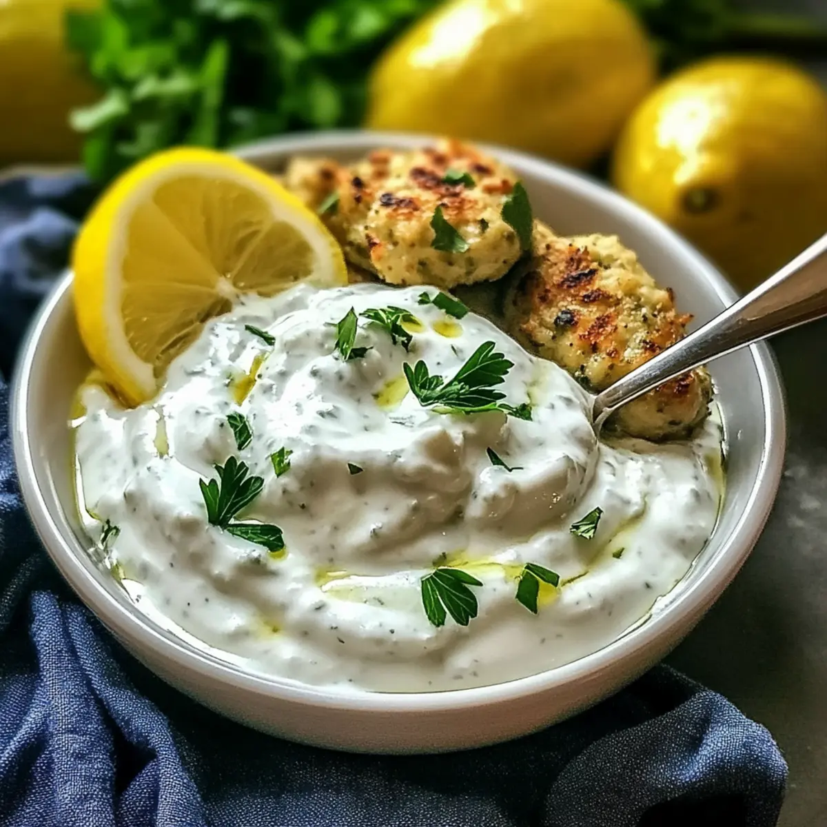 Chicken Kofta Garlic Yogurt Sauce
