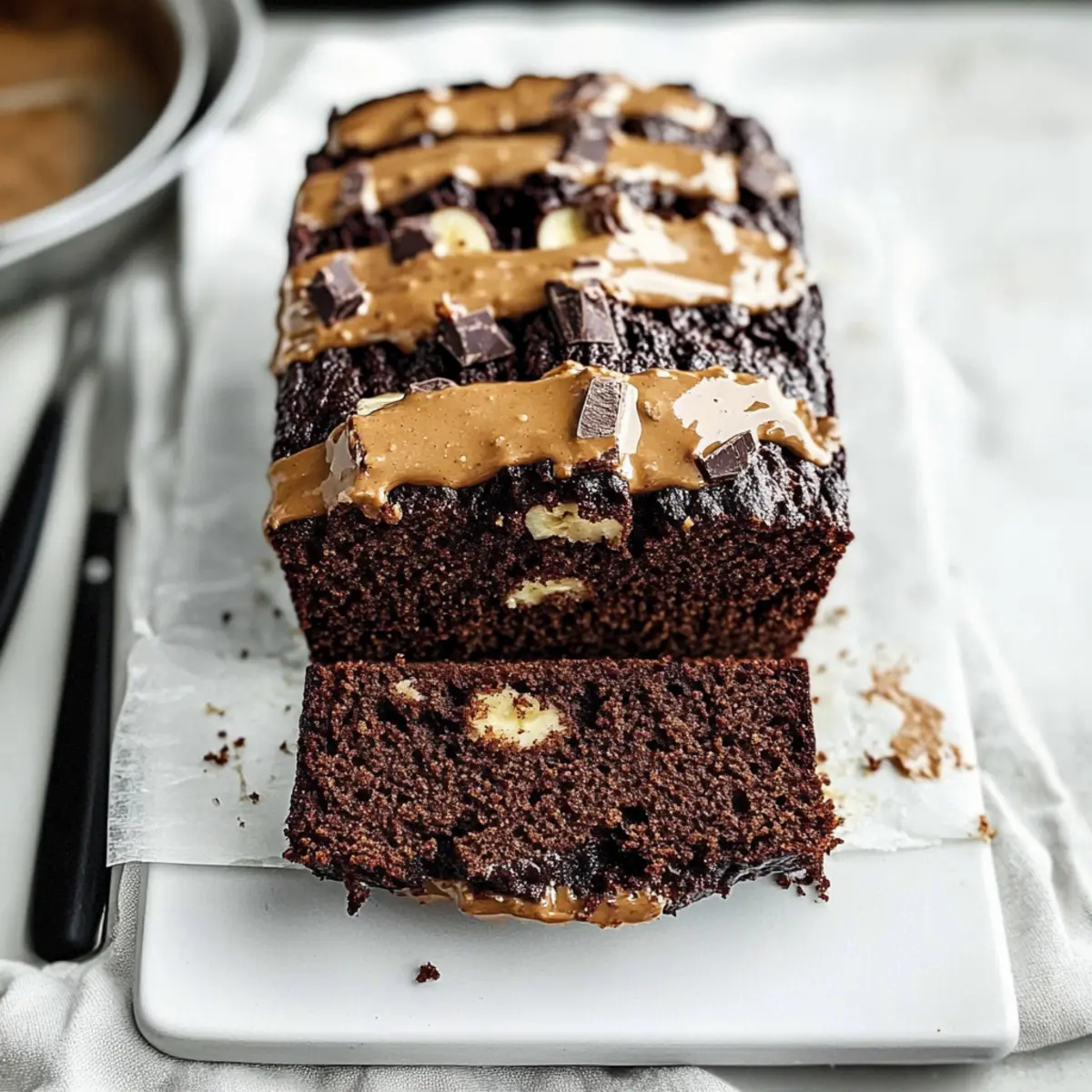 Chocolate Peanut Butter Banana Bread
