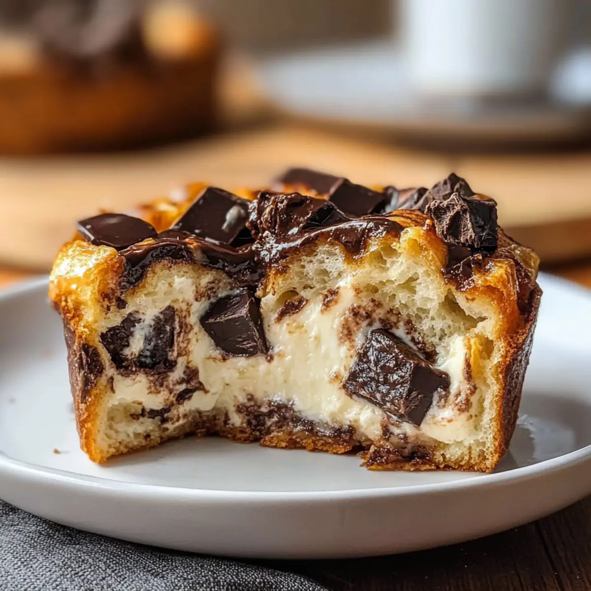 Chocolate & Cream Cheese Bread Pudding