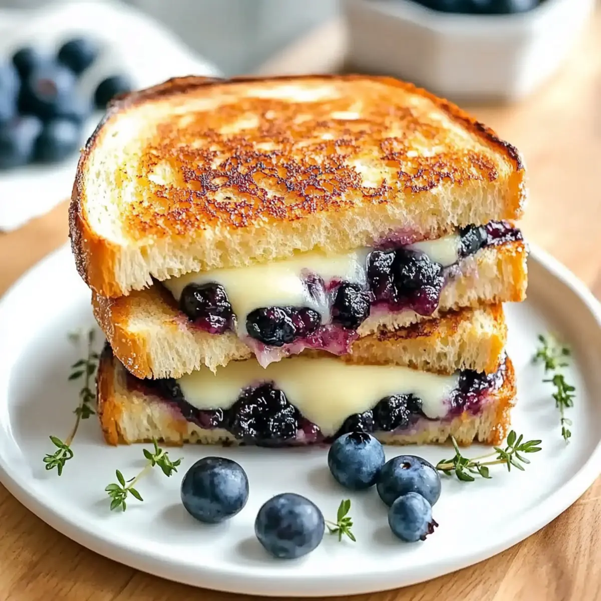 Crispy Blueberry Grilled Cheese