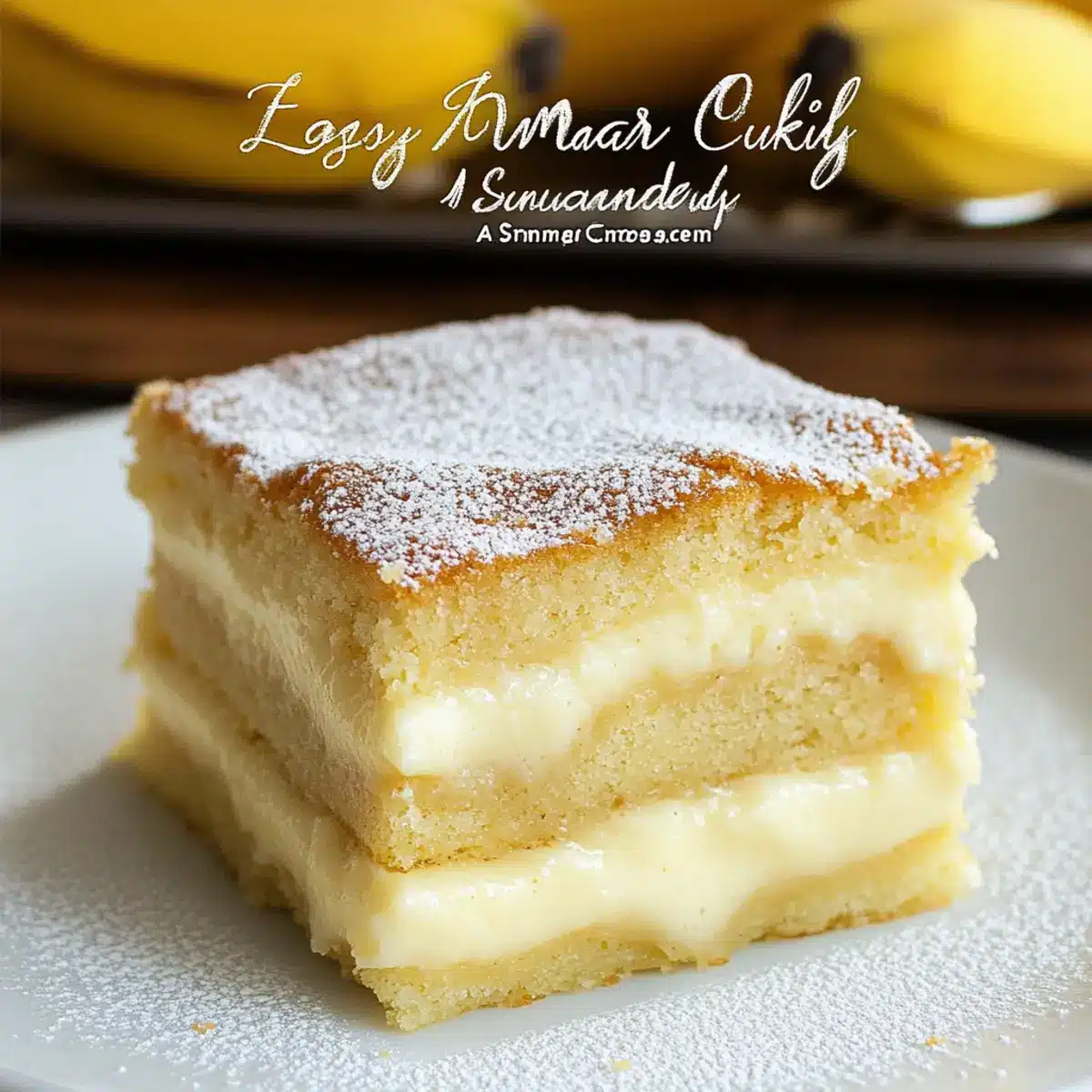 Easy Banana Magic Cake